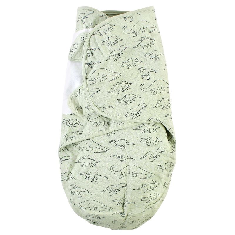 Hudson Baby Infant Boy Quilted Cotton Swaddle Wrap 3pk, Dinosaur, 0-3 Months, 6 of 7