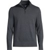 Lands' End Men's Long Sleeve Fine Gauge Cotton Quarter Zip Sweater - 3 of 4