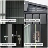10'x8' Outdoor Storage Shed With Lockable Door, 32 Air Vents, Roof Galvanized Steel Garden Storage Cabinet,Rust-proof Metal Tool Shed - 3 of 4