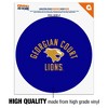 Georgian Court University Lions Logo  Automotive Car Window Locker Circle Bumper Sticker - 3 of 4