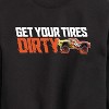 Boys' - Cars - Get Your Tires Dirty Graphic Long Sleeve Fleece Sweatshirt - 2 of 4