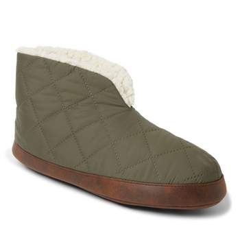 Dearfoams Mens Original Quilted Nylon Warm Up Bootie House Slipper
