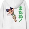 Summer Wars Kenji Front And Back Art Long Sleeve White Adult Sweatshirt - 4 of 4
