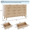9 Drawer Dresser for Bedroom, 54"W Wood Chest of Drawers with Gold Handle, Fluted Dresser TV Stand, Clothes Storage Organizer for Living Room - 2 of 4