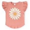 The Juniper Shop White Daisy Flutter Sleeve Tee - 4T - Mauve - 2 of 4