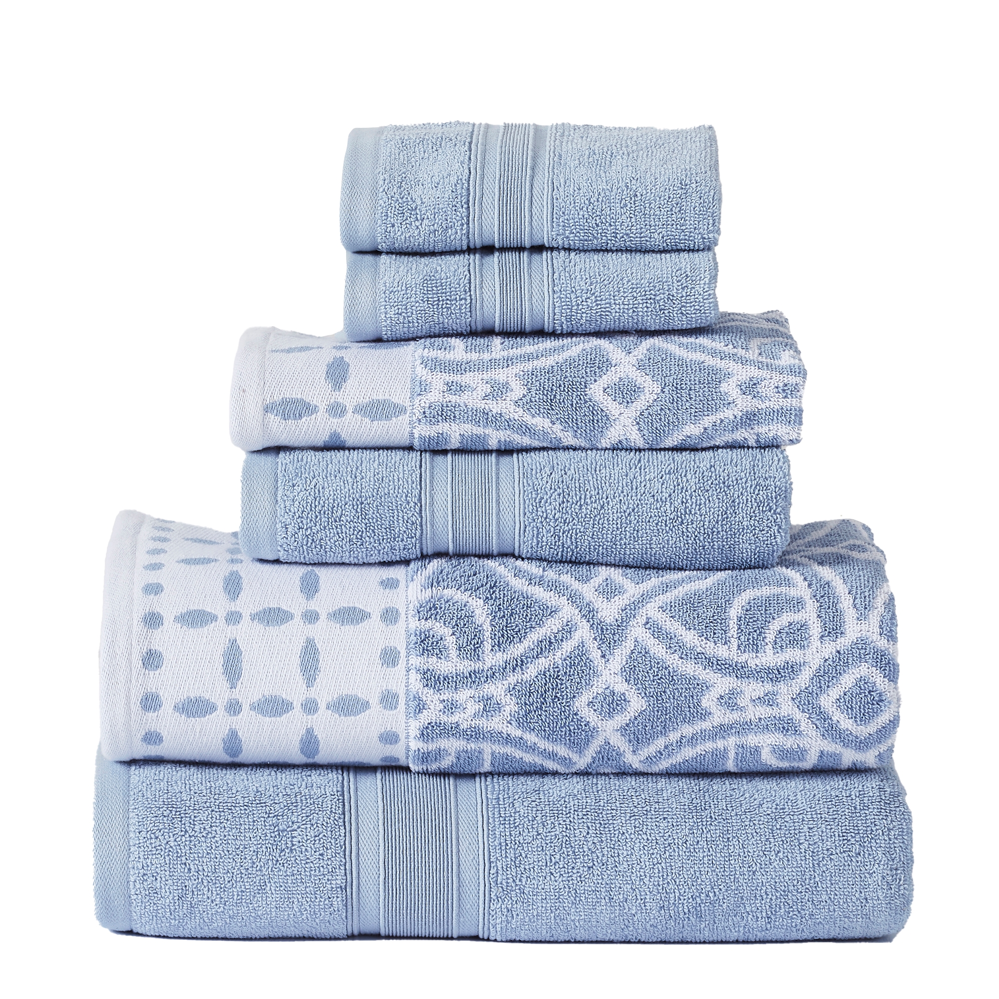 6-pc Towel Set, Blue