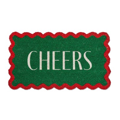 tag Cheers Scallop Shaped Pvc Coir Mat