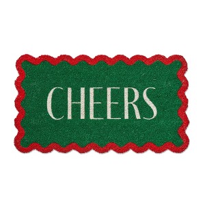 tag Cheers Scallop Shaped Pvc Coir Mat - 1 of 1