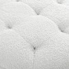 GlasFlength Ottomans and Benches Round Plush Storage Ottoman with Wooden Legs Simple Design for Cozy Living Spaces, White, 21.65"*21.65"*14.37" - 4 of 4