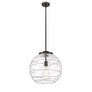 Athens Deco Swirl - 1 Light Pendant In Industrial Style-17.13 Inches Tall and 15.75 Inches Wide - 1 of 1