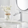 BWE Waterfall Single Hole Single-Handle Low-Arc Bathroom Sink Faucet With Pop-up Drain Assembly - 3 of 4