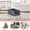 Munora XL Stainless Steel Cat Litter Box with Lid - Extra Large Enclosed Litter Pan with Scoop & Mat - 4 of 4