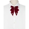 INSPIRE CHIC Women's Velvet Bow Brooch Alloy Rhinestone Pin Bow Tie 1 Pcs - 4 of 4