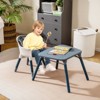 Infans 4 in 1 Baby High Chair Convertible Toddler Table Chair Set w/ PU Cushion - 4 of 4
