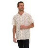 Super Triple Goose Men’s Short Sleeve Linen-Look Resort Shirt – Lightweight Button-Down Camp Shirt with Tropical Prints - 4 of 4