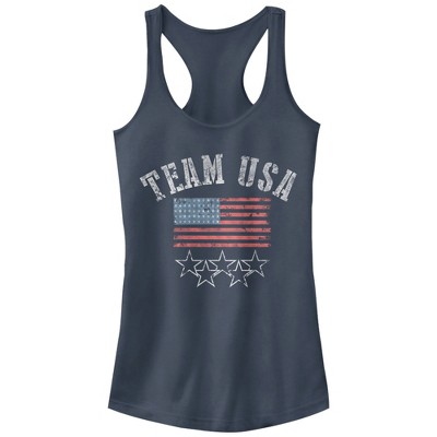 Juniors Womens Lost Gods Fourth Of July Go Team Usa Racerback Tank Top ...