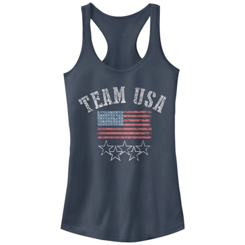 Junior's Lost Gods Fourth Of July Go Team Usa Racerback Tank Top : Target