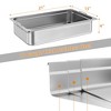 6 Pack Full Size Hotel Pan, NSF Certified, 2.5" Deep Commercial Stainless Steel Steam Table Pans with Handle, Anti-Jamming for Catering - 2 of 4