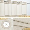 Aoibox No Hook Shower Curtain with Snap in Liner, Polyester Textured Waterproof Washable Hotel Style Bathroom Curtain with Sheer Window - 3 of 4