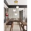 Elegant Lighting Baxter 3 Lights Brass Pendant With Clear Glass - image 2 of 4