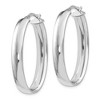 Black Bow Jewelry 6mm Polished Oval Hoop Earrings in Sterling Silver, 33mm (1 1/4 in) - 2 of 4