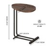 NicBex Modern C-Shaped Side Table, Lightweight End Table for Sofa, C Small Table for Bedside, Couch Side Tables with Metal Frame Slide, Bed Side Table - 4 of 4