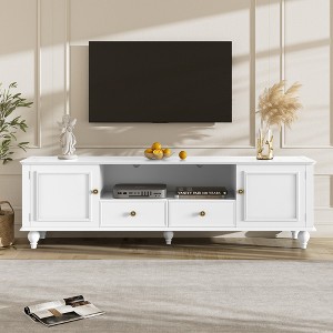Bella Depot 70.9'' Modern TV Stand for TVs up to 80“, Entertainment Center with Open Compartment, Storage Cabinet and Drawers - 1 of 4