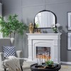 Wall Wood Mirror With Carved Rose Black Frame,Farmhouse Decorative Mirror,Rectangle Hallway Mirror,Antiqued Classic Accent Mirror-The Pop Home - 3 of 4