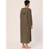 Lars Amadeus Men's Button Closure Side Split Hooded Sleeping Nightgown - 4 of 4