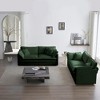 2-Piece Chenille Upholstered Sofa Set, 2+2 Seater Modular Couch for Living Room, Home Office, Lounge, Loveseat and Couch Combination - 2 of 4