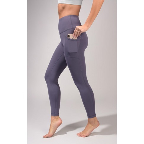 Yogalicious Nude Tech High Waist Side Pocket 7/8 Ankle Legging - Grape  Thistle - Small