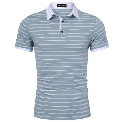 Men's Casual Golf Polo Shirts Athletic T Shirt Short Sleeve Wicking Quick Dry Cotton Sports Shirts