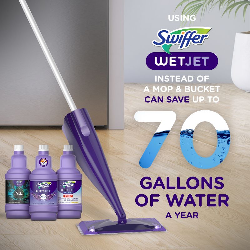 Swiffer WetJet Multi-Surface Floor Cleaner Spray Moping Pads Refill - Unscented, 4 of 17
