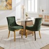 Chenille Dining Chairs Set of 2,Classic Upholstered Dining Room Chairs with Plated Legs,Foam Filled Accent Chairs for Modern Home-Cuddlewood - 3 of 4