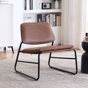 FERPIT Metal Framed Accent Chair, Minimalist Style Lounge Chair For Living Room Bedroom Office Apartment With Solid Metal Frame - 1 of 4