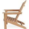 Tree City Teak Wood Adirondack Chair, Wide Armrest & High Back, Weather-Resistant Grade-A Teak Outdoor Patio Chair for Garden, Porch or Beach - 4 of 4