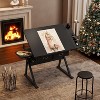 Okak Wooden Adjustable Drawing Drafting Table with 2 Drawers & Shelf,Office & School Drawing Drafting Desk for Adults/Teens - 2 of 4