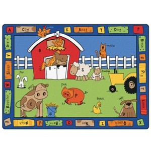 Carpets for Kids Alphabet Farm Playroom Learning Rug - 1 of 4