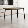 Modern Minimalist Dining Table with MDF Grain Top,Stylish Kitchen Table for 4-6 People,Durable Metal Legs-Maison Boucle - 3 of 4