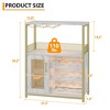 CuisinSmart Wine Bar Cabinet with Wine Rack&Glass Holder, Modern Wine Cabinet with Mesh Door, Industrial Sideboard Buffet Cabinet for Home Bar - 2 of 4