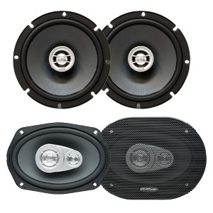 PowerBass 1 Pair of OE-652 6.5" Coaxial 2-Ohm + 1 Pair of OE-693 6X9" 2-Ohm Speakers - 1 of 4