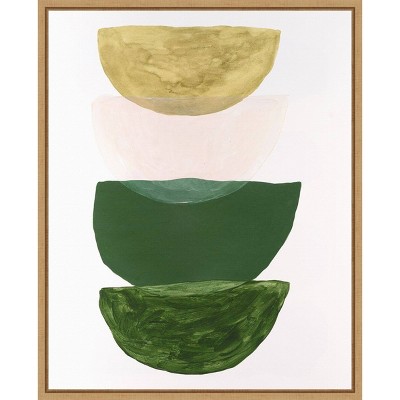 Living Spectrum IV Abstract Canvas Art with Sylvie Maple Frame