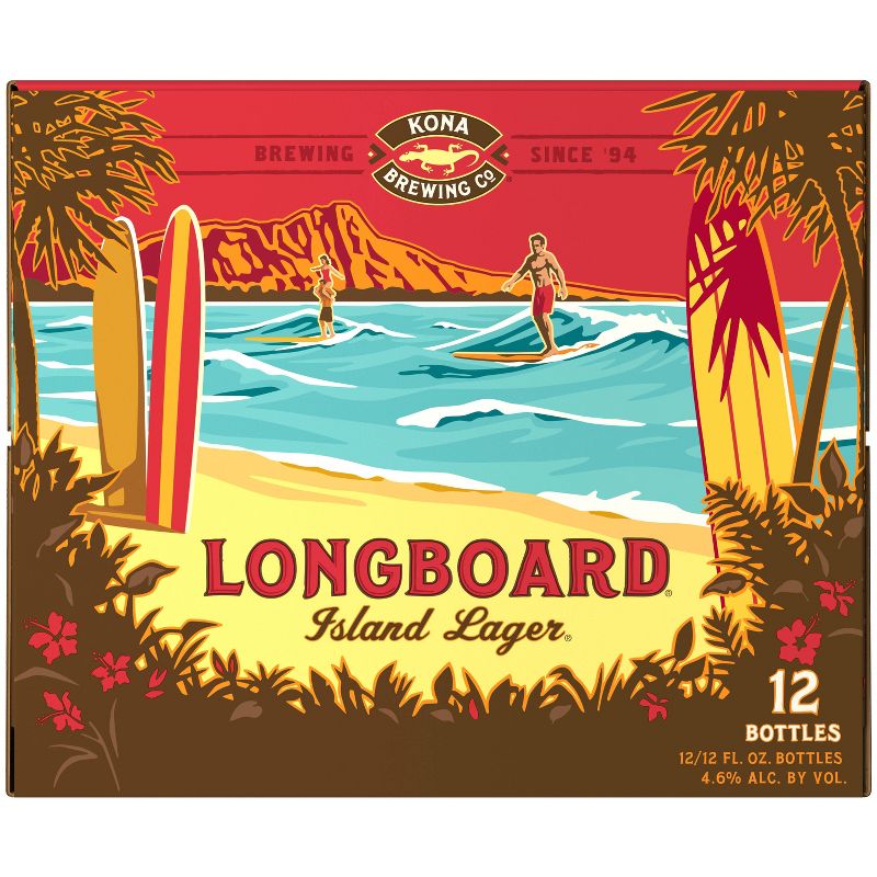 Kona Longboard Island Lager Beer - 12pk/12 fl oz Bottles, 4 of 10