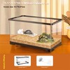Turtle Tank Kit, Transparent Turtle Tank Starter Kit With Basking Platform, Aquarium Fish Tank for Turtles Crabs Fishes - 2 of 4