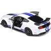 2020 Ford Mustang Shelby GT500 White with Blue Stripes "Special Edition" 1/18 Diecast Model Car by Maisto - 4 of 4
