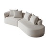 Oversized 112" Chenille Curved Cloud Sectional Sofa Couch with 4 Pillows, No Assembly Required - 4 of 4