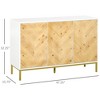 NicBex Sideboard Buffet Cabinet with 3 Doors Modern Kitchen Cabinet with Adjustable Shelf and Metal Legs,Suitable for Kitchen,Living Room - 3 of 4
