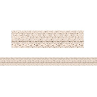 Teacher Created Resources Cable Knit Sweater Straight Border Trim, 35 Feet (Pack of 6)
