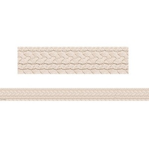 Teacher Created Resources Cable Knit Sweater Straight Border Trim, 35 Feet (Pack of 6) - 1 of 1