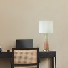 River of Goods 22" 1-Light Deirdre Glass and Metal Table Lamp Pink: Gold-Tone Accent, Linen Drum Shade - 4 of 4